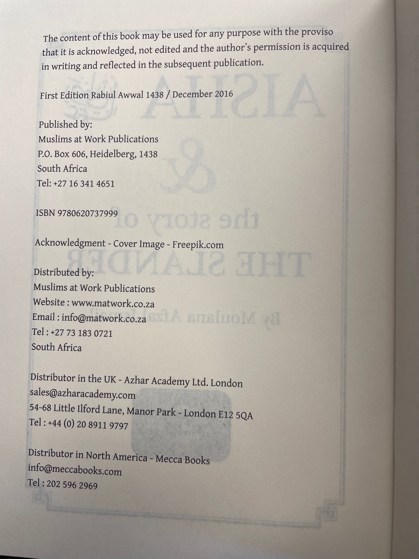 Aisha & The Story Of The Slander