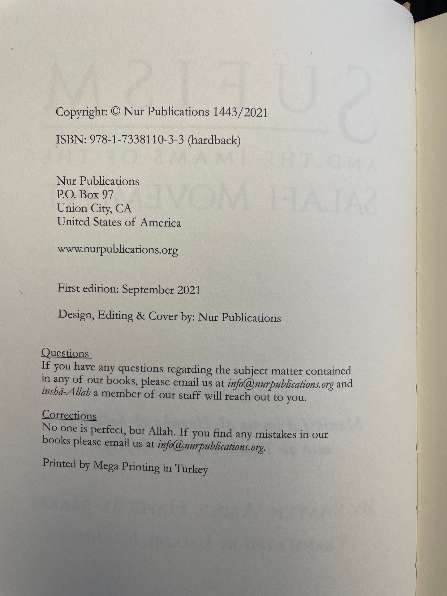 Sufism and the Imams of the Salafi Movement