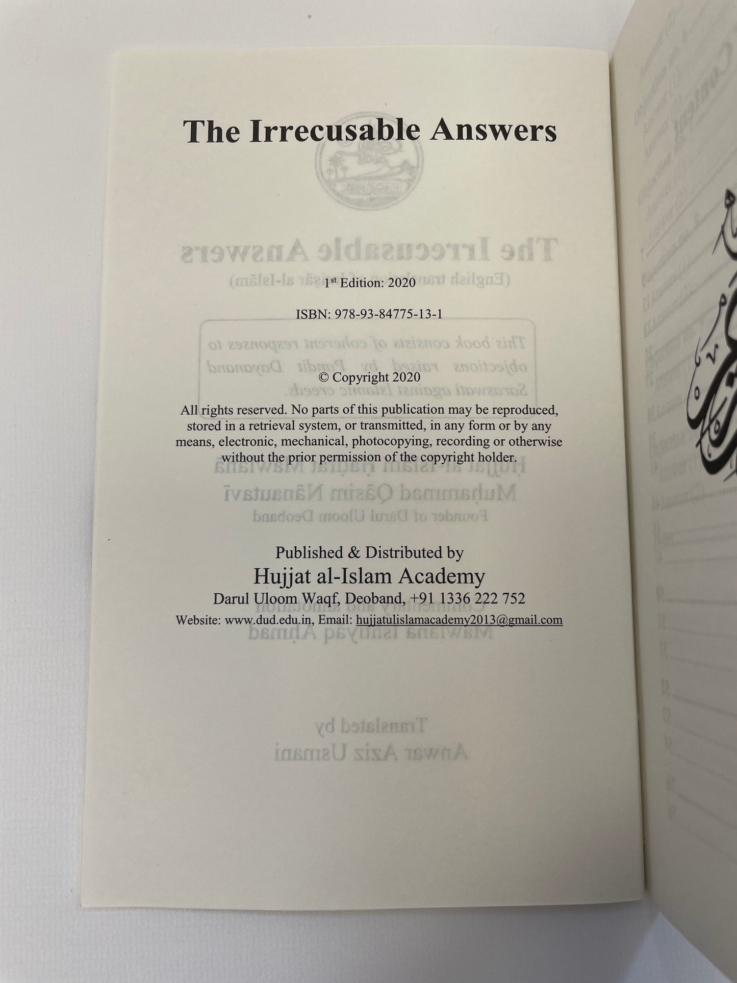 The Irrecusable Answer