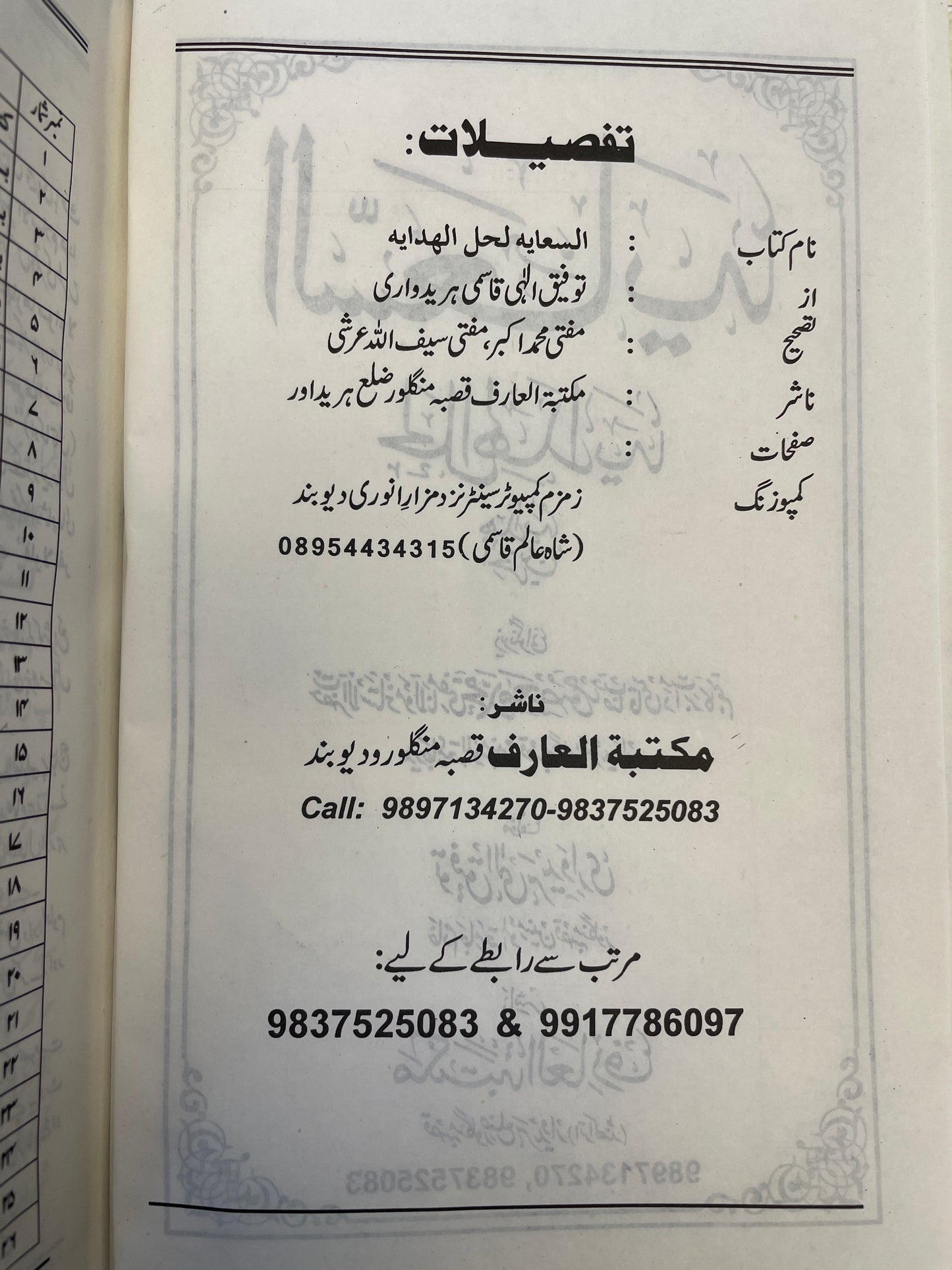 As Siaayah li hallil hidaaya - السعايه لحل الهدايه