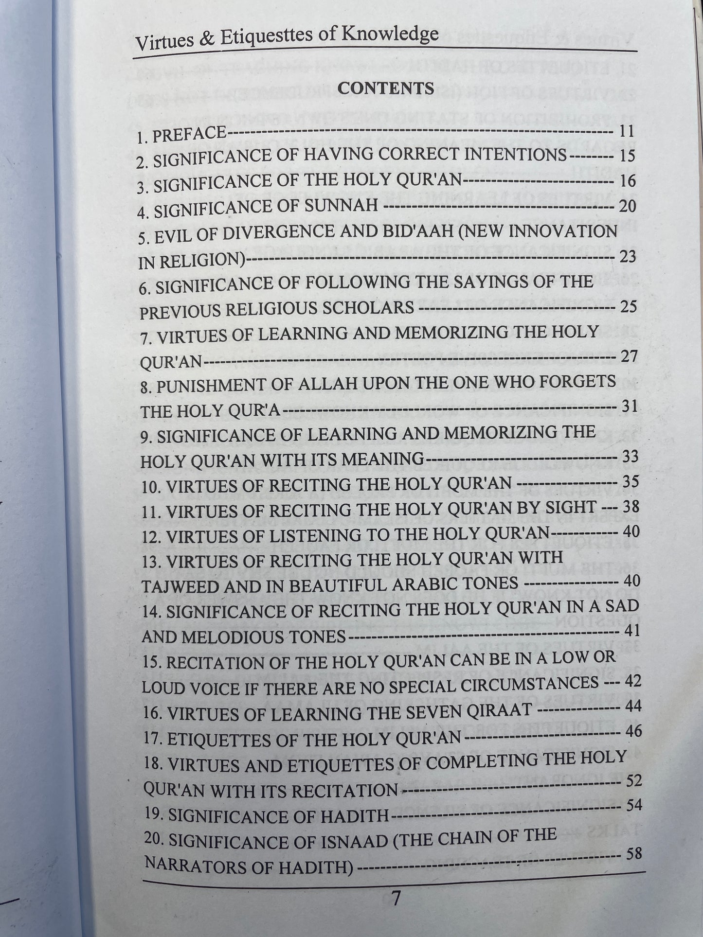 Virtues & Etiquettes of Knowledge (Qur'an, Sunnah & Scholars) - فضائل العلوم و ادابها من الكتاب والسنة و آثار السلف