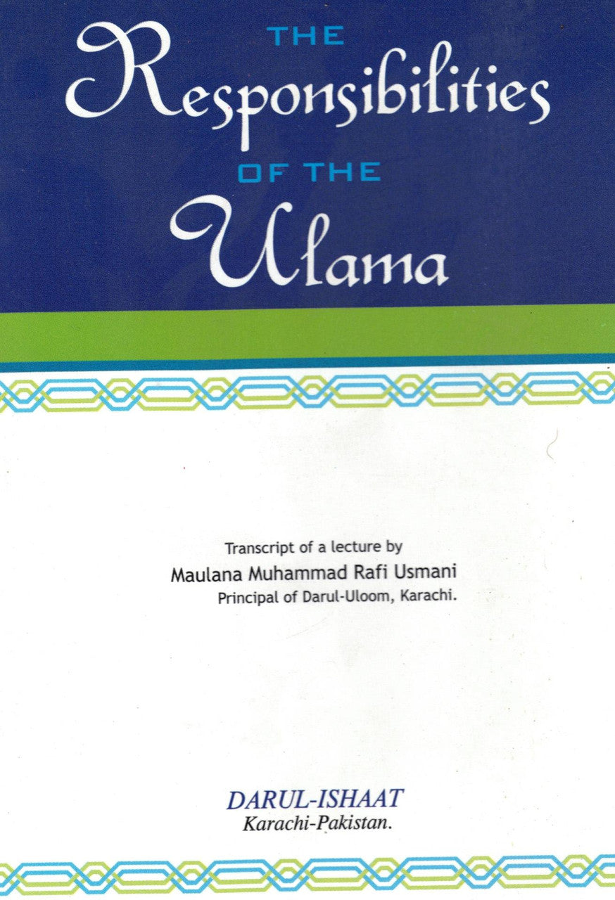 The Responsibilities of the Ulama