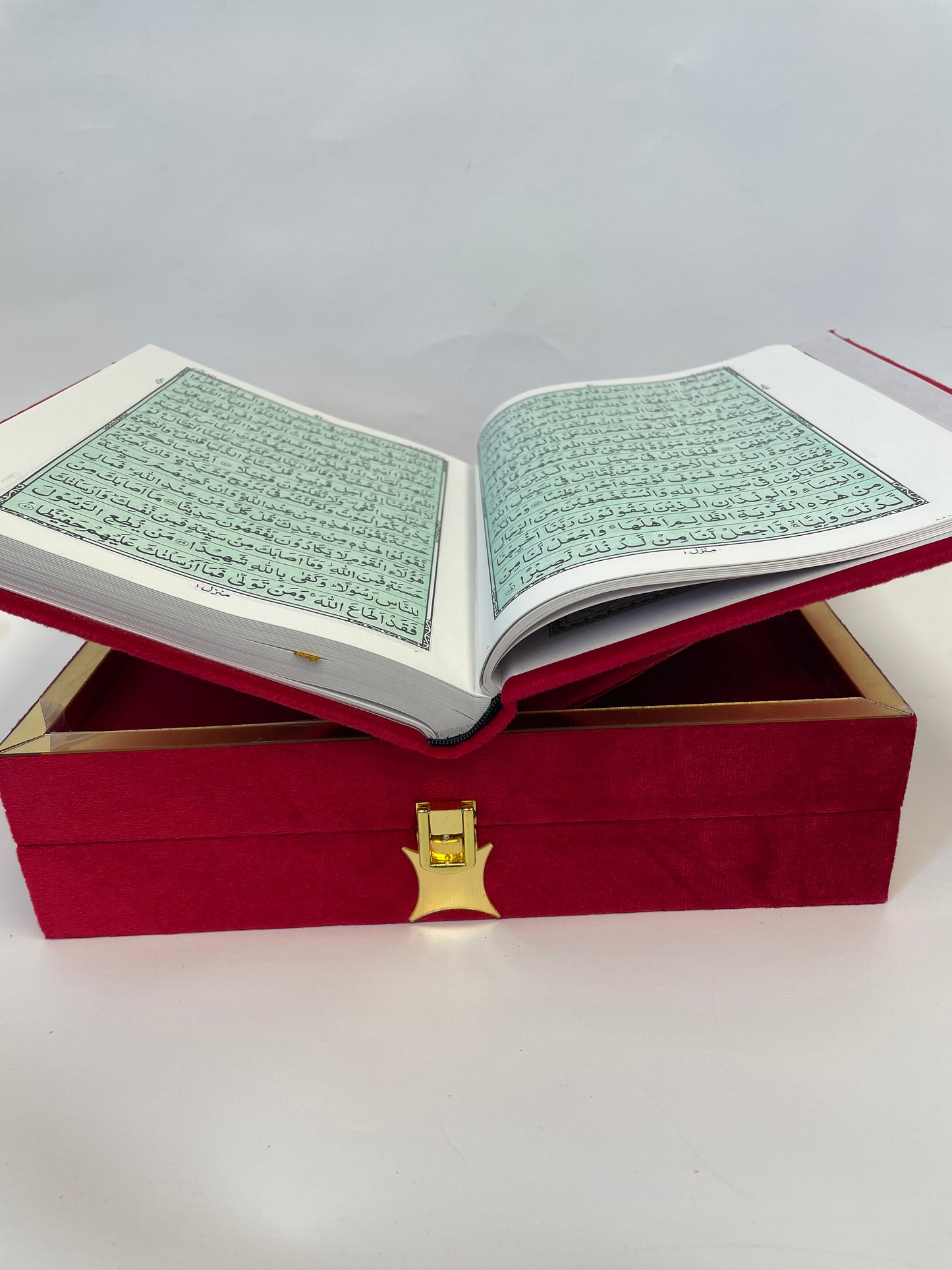 Velvet Quran Set with Desk Stand