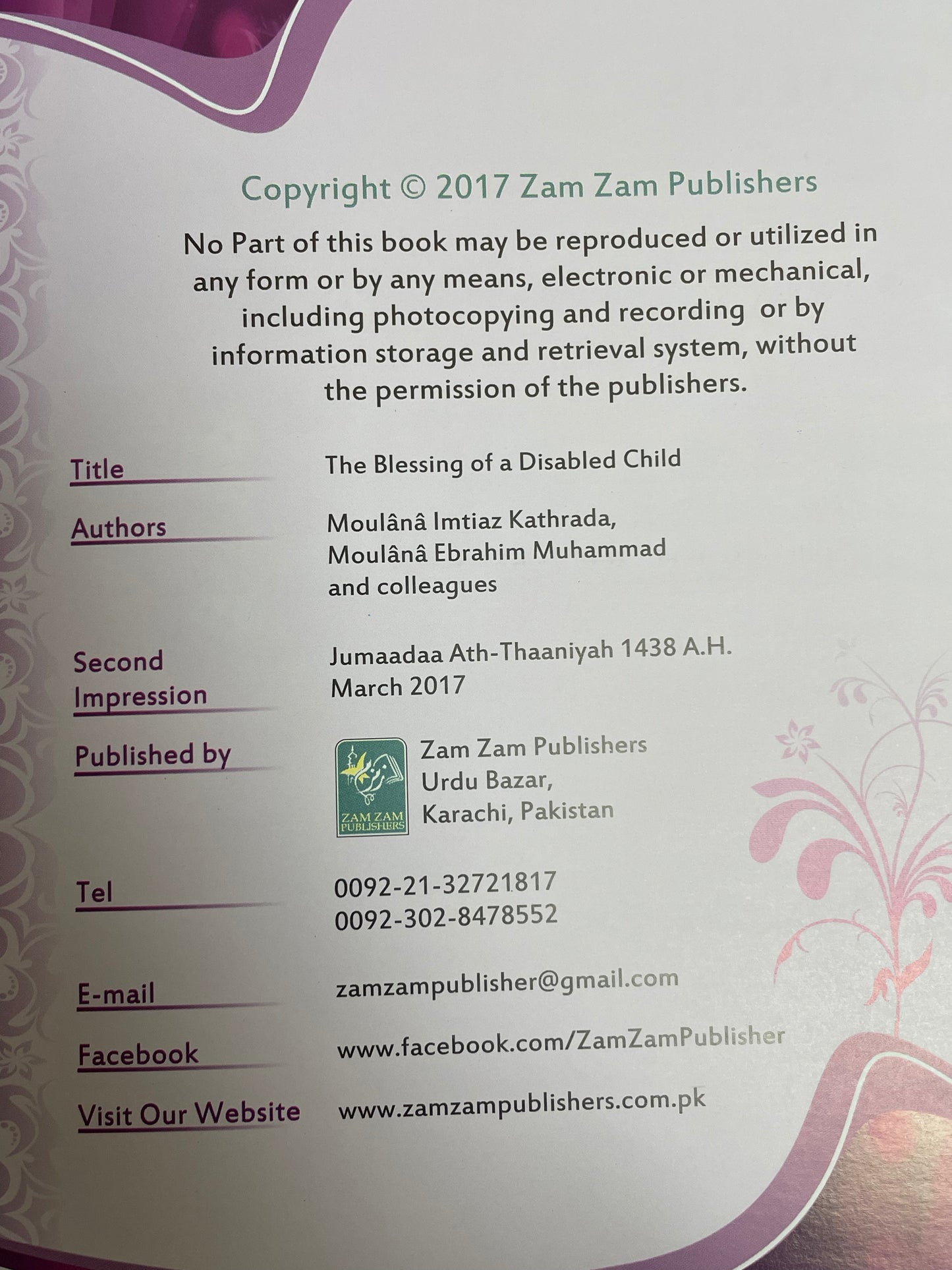 The Blessing of a Disabled Child