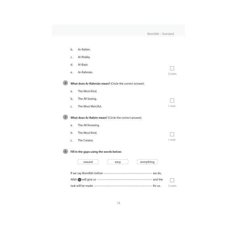 Islamic studies Workbook 1