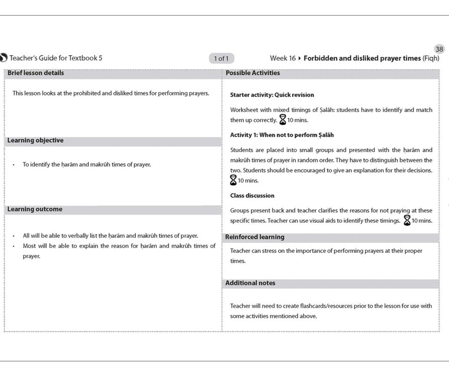Islamic Studies 5 (Teachers guide)