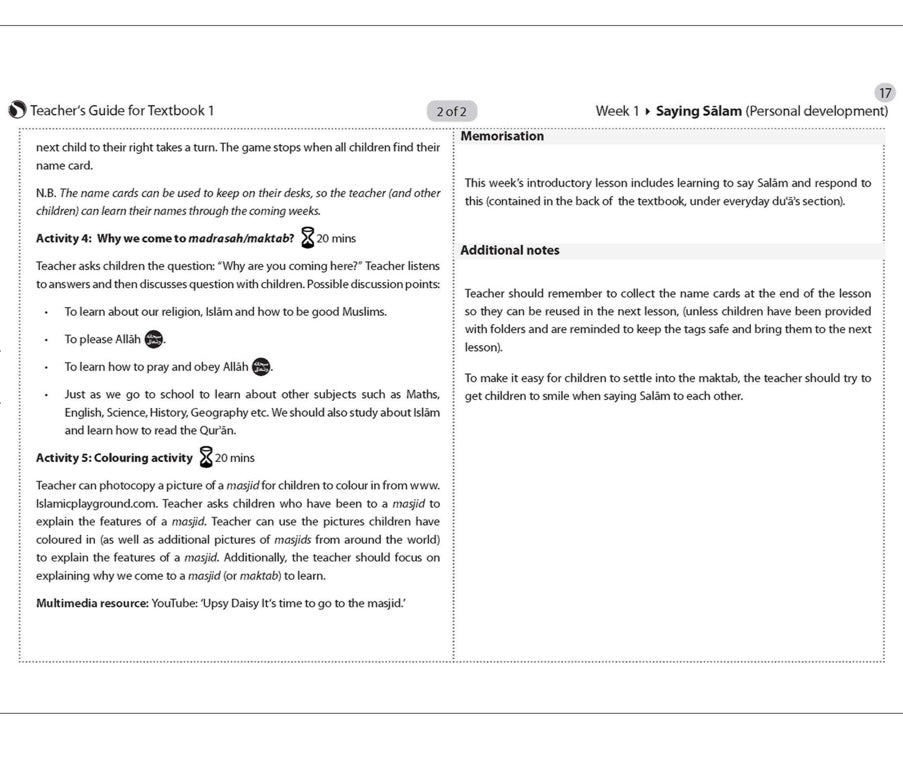 Islamic Studies 1 (Teachers guide)