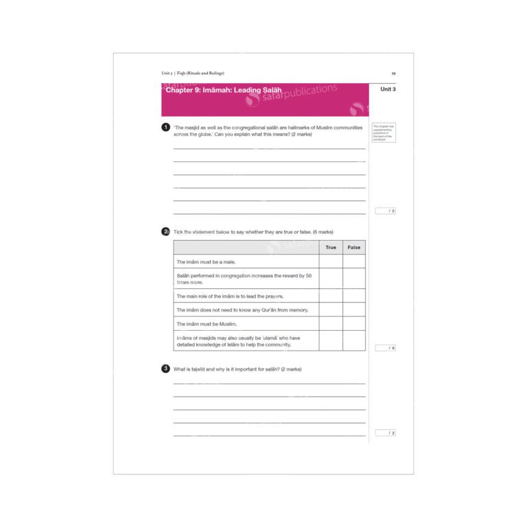 Islamic Studies Workbook 8