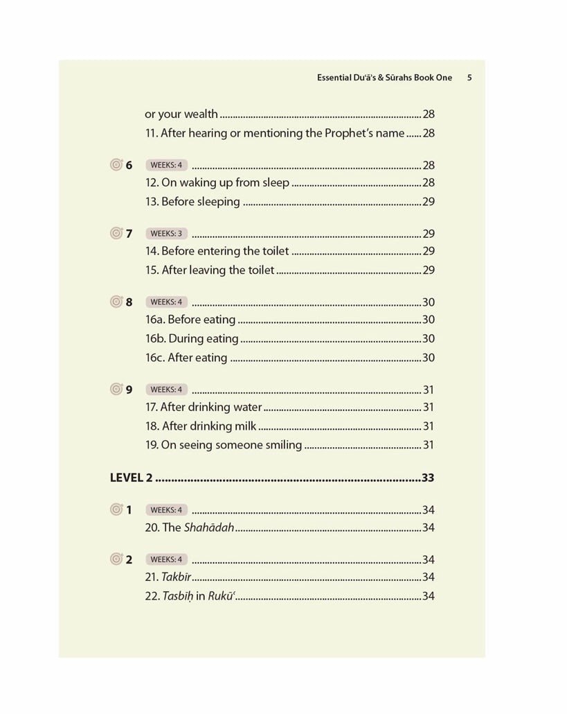 Essential Duas & Surahs Book 1 (Madinah script)