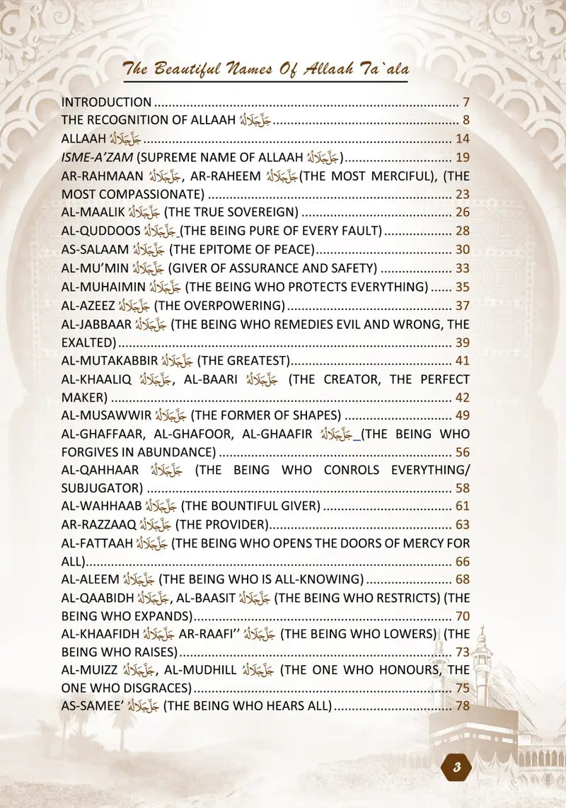 Asma Ul Husna - The Beautiful names of Allah