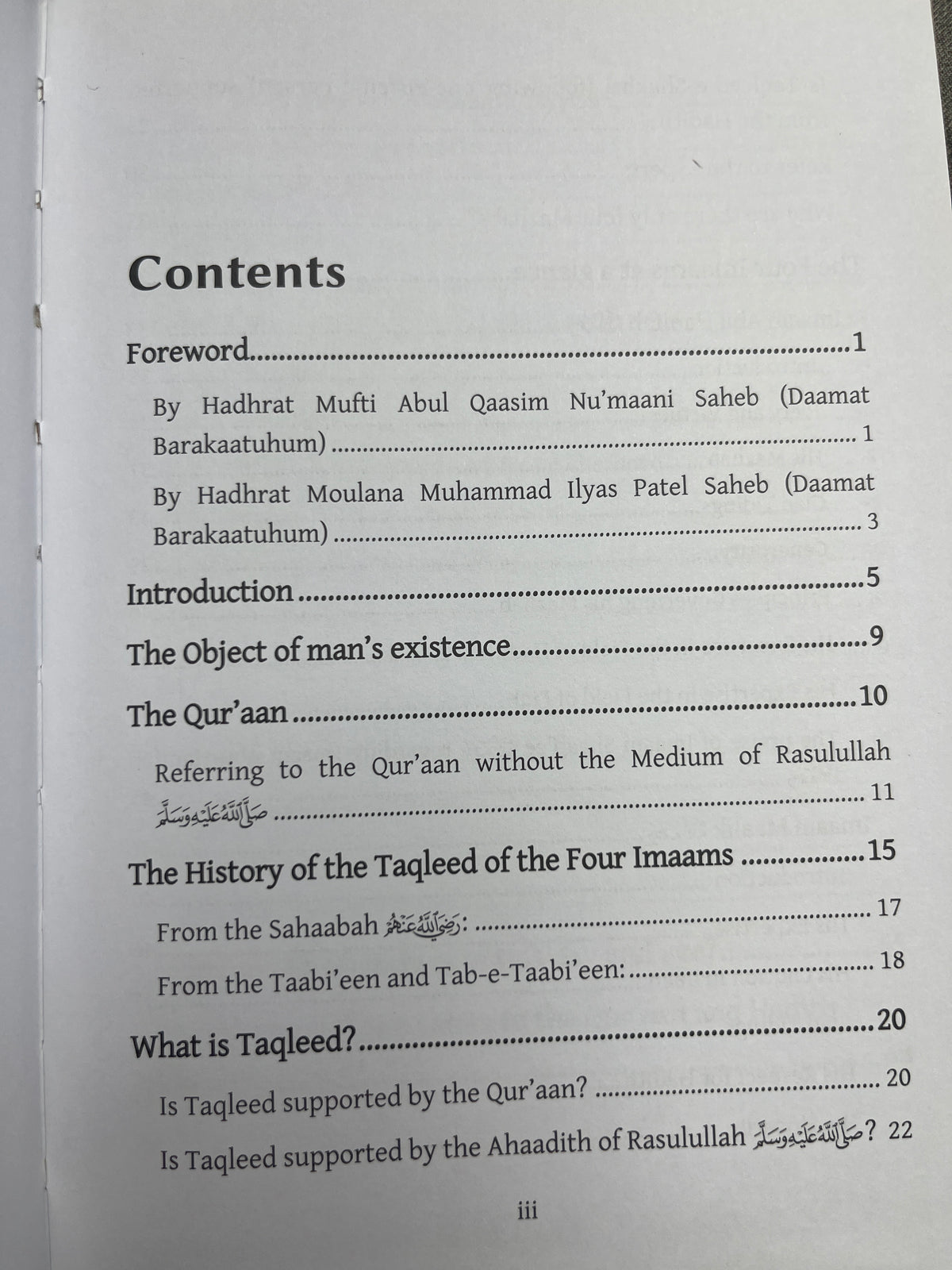 Why should we Follow an Imaam?: A concise Treatise which includes a short biography of the four Imaams of Fiqh, Explores the Issue of Taqleed and deals with many other Question