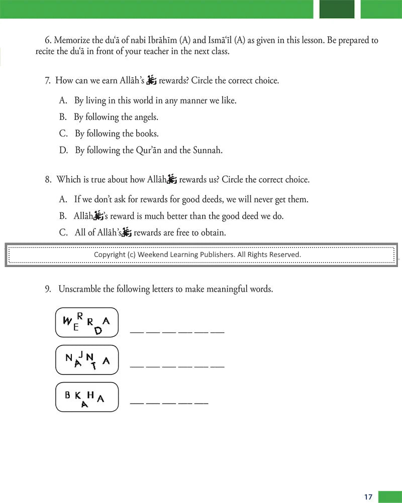 Weekend Learning Islamic Studies - Level 4