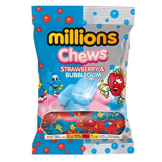 Millions Strawberry & Bubblegum Chews Bag